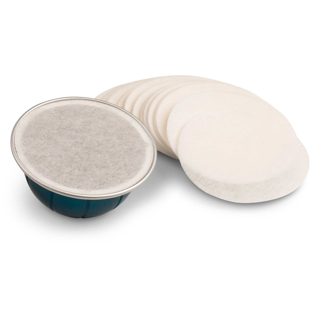 100 Paper Filters to reuse with Caps for Nespresso Vertuoline Brewers