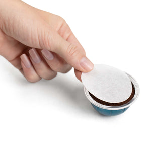 100 Paper Filters to reuse with Caps for Nespresso Vertuoline Brewers