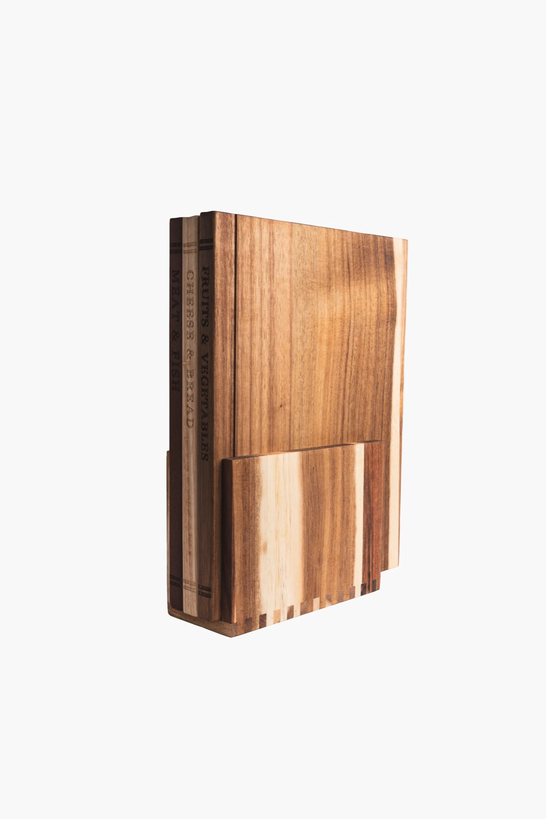 Book-Style Wood Cutting Board Set
